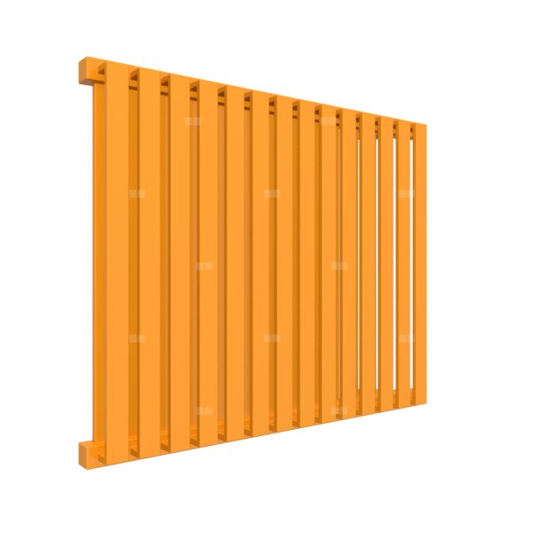 Grzejnik drabinkowy TERMA NEMO, podłączenie P3, wym. 530 x 645 mm, kolor żółty melonowy RAL1028, moc 626W