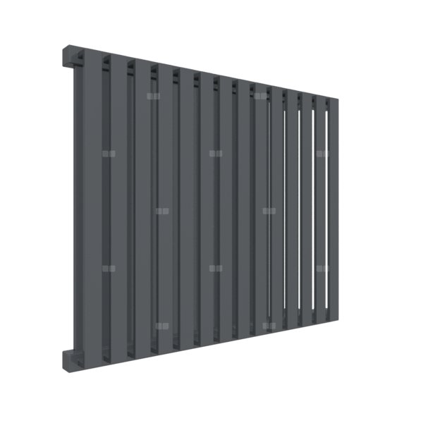 Grzejnik drabinkowy TERMA NEMO, podłączenie YL, wym. 530 x 645 mm, kolor czarny anodowy, moc 626W