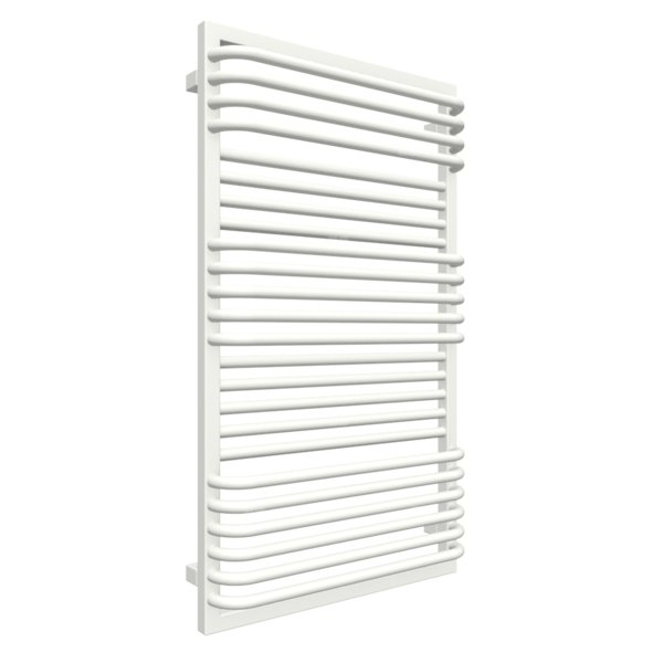 Grzejnik drabinkowy TERMA POC 2, podłączenie ZX, wym. 1040 x 600 mm, kolor biała ściana, moc 743W