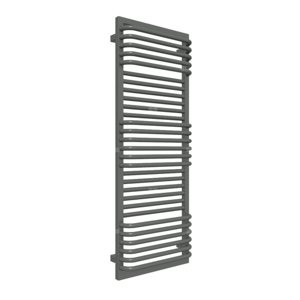 Grzejnik drabinkowy TERMA POC 2, podłączenie SX, wym. 1240 x 450 mm, kolor błyszcząca szarość, moc 669W