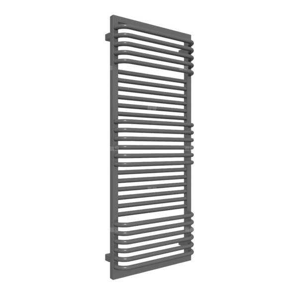 Grzejnik drabinkowy TERMA POC 2, podłączenie ZX, wym. 1240 x 500 mm, kolor błyszcząca szarość, moc 744W