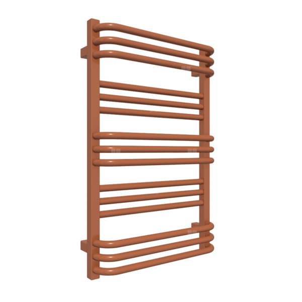 Grzejnik elektryczny TERMA POLA 500 x 780 mm, kolor brązowy pomarańczowy RAL8023, moc 400 W, podłączenie E1, kabel prosty bez wtyczki złocisty