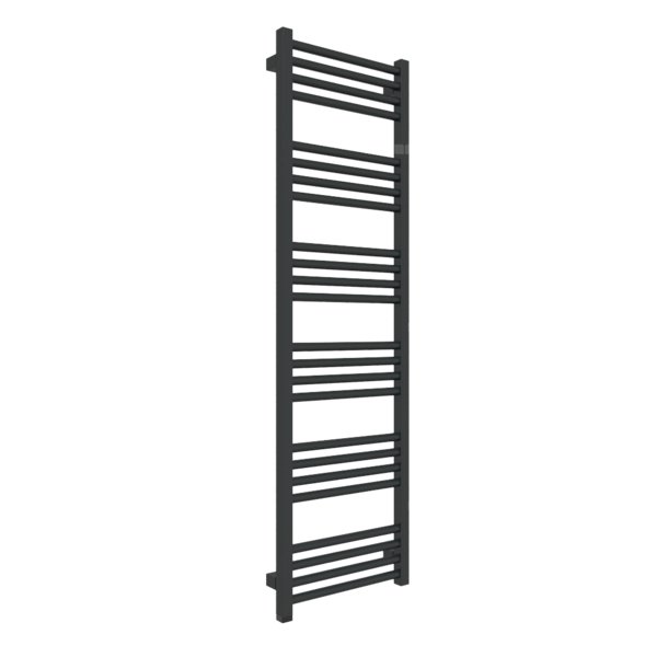 Grzejnik drabinkowy TERMA FIONA ONE, podłączenie S1, wym. 1380 x 400 mm, kolor czarny jak kruk mat RAL9005, moc 600W
