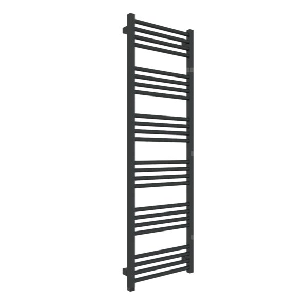 Grzejnik drabinkowy TERMA FIONA ONE, podłączenie S1, wym. 1380 x 430 mm, kolor czarny jak kruk połysk RAL9005, moc 518W