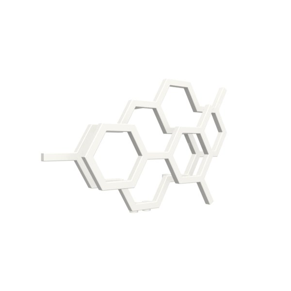 Grzejnik drabinkowy TERMA HEX, podłączenie YL, wym. 422 x 711 mm, kolor biały soft RAL9016, moc 190W