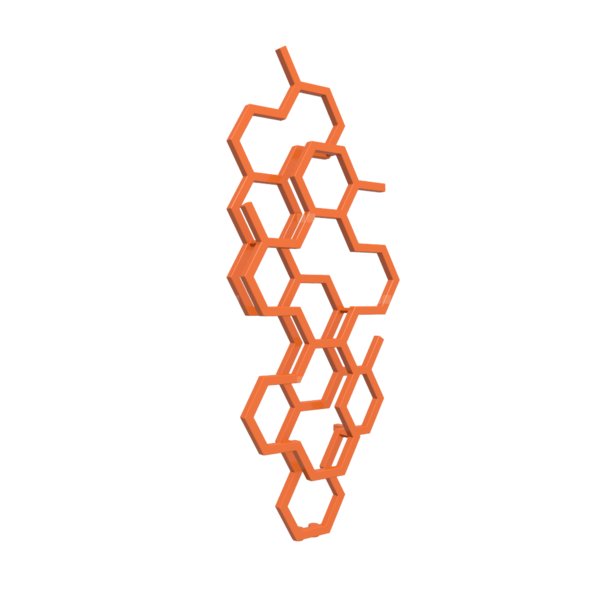 Grzejnik drabinkowy TERMA HEX, podłączenie ZX, wym. 1220 x 486 mm, kolor oranż RAL2008, moc 346W