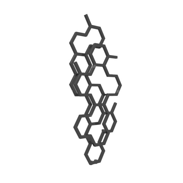 Grzejnik drabinkowy TERMA HEX, podłączenie ZX, wym. 1220 x 486 mm, kolor magiczna perła, moc 346W