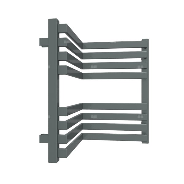 Grzejnik drabinkowy TERMA INCORNER, podłączenie SX, wym. 465 x 350 mm, kolor szary bazaltowy RAL7012, moc 284W