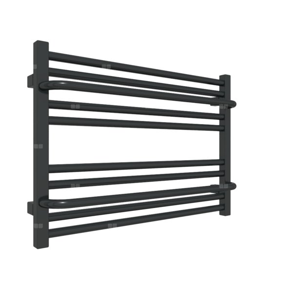 Grzejnik elektryczny TERMA LIMA 700 x 500 mm, kolor czarny głęboki mat RAL9005, moc 300 W, podłączenie E8, kabel spiralny z wtyczką