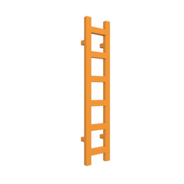 Grzejnik drabinkowy TERMA EASY, podłączenie SX, wym. 960 x 200 mm, kolor żółty słoneczny RAL1037, moc 187W