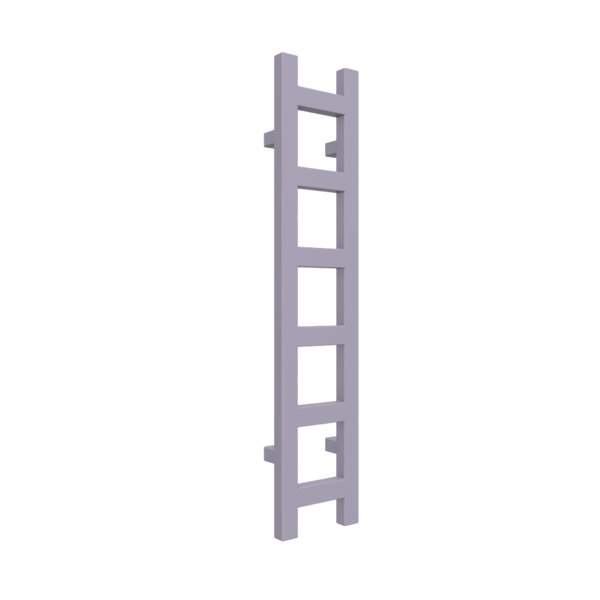 Grzejnik drabinkowy TERMA EASY, podłączenie SX, wym. 960 x 200 mm, kolor jagodowy