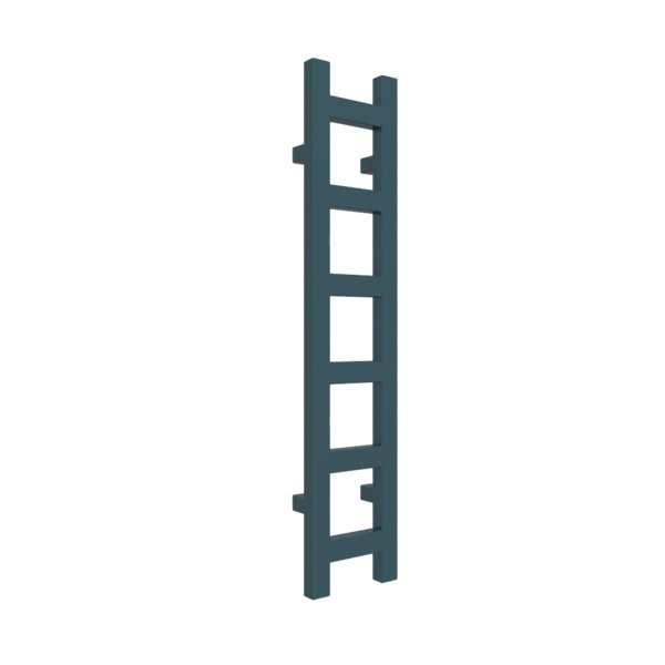 Grzejnik drabinkowy TERMA EASY, podłączenie SX, wym. 960 x 200 mm, kolor niebieski zielony RAL5020, moc 187W