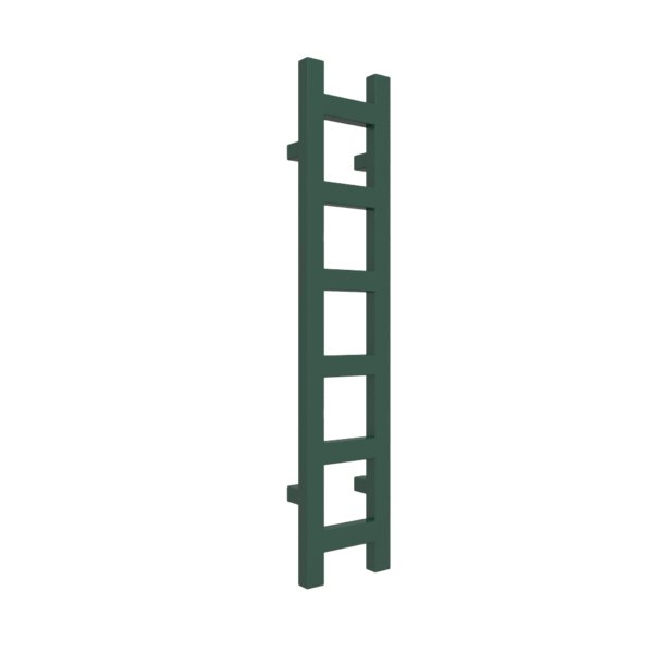 Grzejnik drabinkowy TERMA EASY, podłączenie SX, wym. 960 x 200 mm, kolor zielony mchowy RAL6005, moc 187W