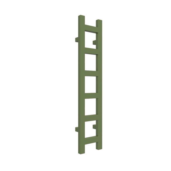 Grzejnik drabinkowy TERMA EASY, podłączenie SX, wym. 960 x 200 mm, kolor zieleń paproci RAL6025, moc 187W