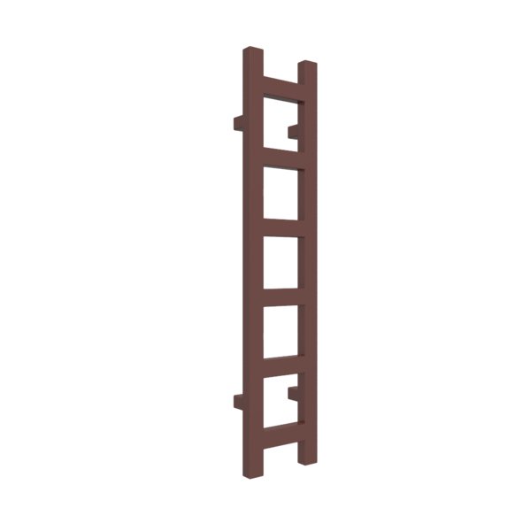 Grzejnik drabinkowy TERMA EASY, podłączenie SX, wym. 960 x 200 mm, kolor kasztanowy RAL8015, moc 187W