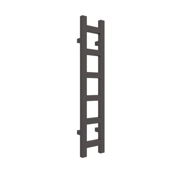 Grzejnik drabinkowy TERMA EASY, podłączenie SX, wym. 960 x 200 mm, kolor brązowy szary RAL8019, moc 187W
