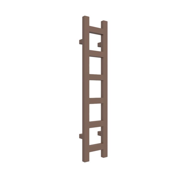 Grzejnik drabinkowy TERMA EASY, podłączenie SX, wym. 960 x 200 mm, kolor brązowy blady RAL8025, moc 187W