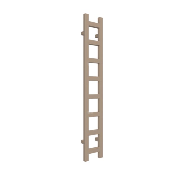 Grzejnik drabinkowy TERMA EASY, podłączenie SX, wym. 1280 x 200 mm, kolor jasna miedź, moc 251W