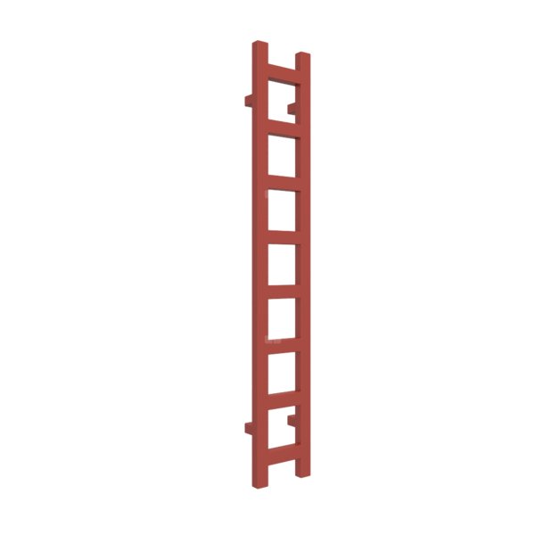 Grzejnik drabinkowy TERMA EASY, podłączenie SX, wym. 1280 x 200 mm, kolor czerwony koralowy RAL3016, moc 251W