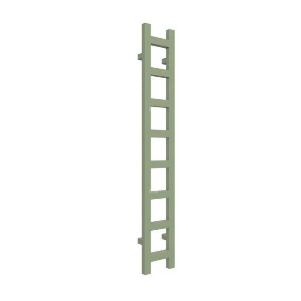 Grzejnik drabinkowy TERMA EASY, podłączenie SX, wym. 1280 x 200 mm, kolor zielony blady RAL6021, moc 251W