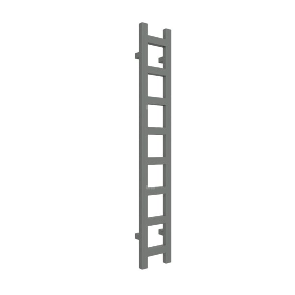 Grzejnik drabinkowy TERMA EASY, podłączenie SX, wym. 1280 x 200 mm, kolor szary mysi RAL7005, moc 251W