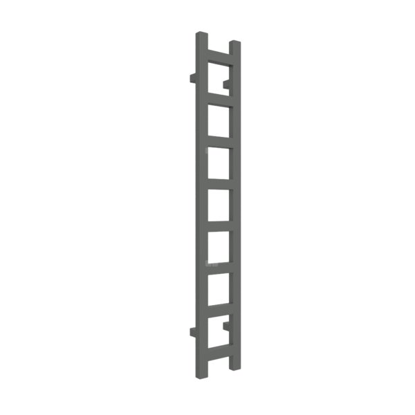 Grzejnik drabinkowy TERMA EASY, podłączenie SX, wym. 1280 x 200 mm, kolor szary średni RAL7010, moc 251W