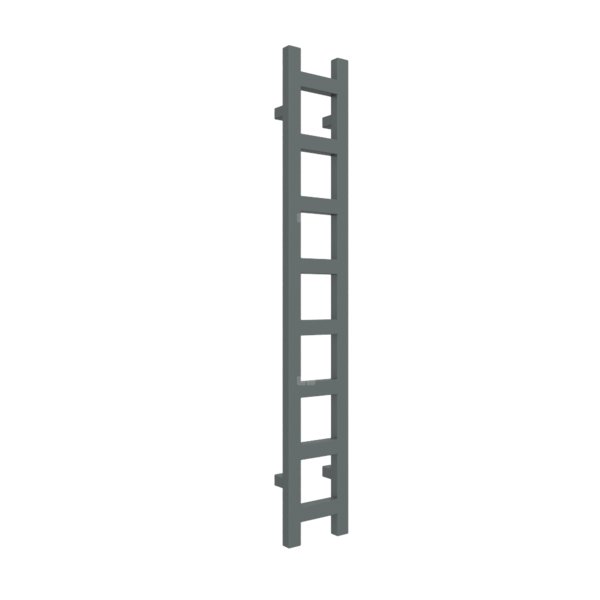 Grzejnik drabinkowy TERMA EASY, podłączenie O1, wym. 1280 x 200 mm, kolor metaliczny szary, moc 251W