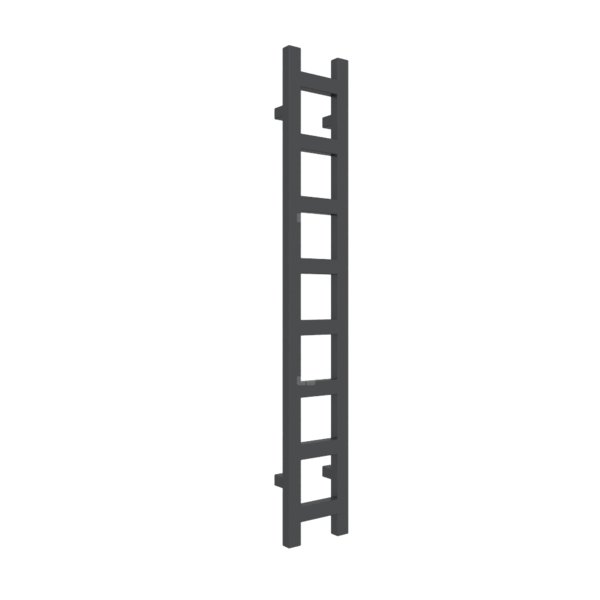 Grzejnik drabinkowy TERMA EASY, podłączenie SX, wym. 1280 x 200 mm, kolor szary czarny RAL7021, moc 251W