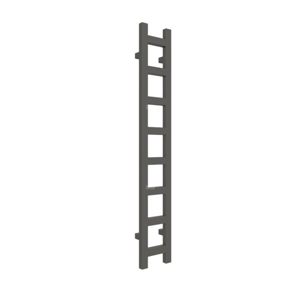 Grzejnik drabinkowy TERMA EASY, podłączenie SX, wym. 1280 x 200 mm, kolor brąz anodowy, moc 251W