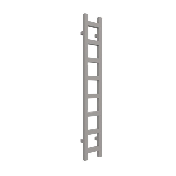 Grzejnik drabinkowy TERMA EASY, podłączenie SX, wym. 1280 x 200 mm, kolor szary platynowy RAL7036, moc 251W