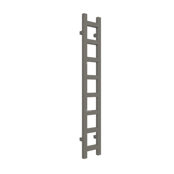 Grzejnik drabinkowy TERMA EASY, podłączenie SX, wym. 1280 x 200 mm, kolor szary kwarcytowy RAL7039, moc 251W