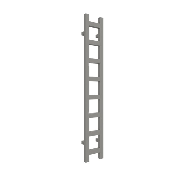 Grzejnik drabinkowy TERMA EASY, podłączenie O8, wym. 1280 x 200 mm, kolor grafit, moc 251W