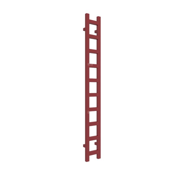 Grzejnik drabinkowy TERMA EASY, podłączenie SX, wym. 1600 x 200 mm, kolor rubinowy RAL3003, moc 314W