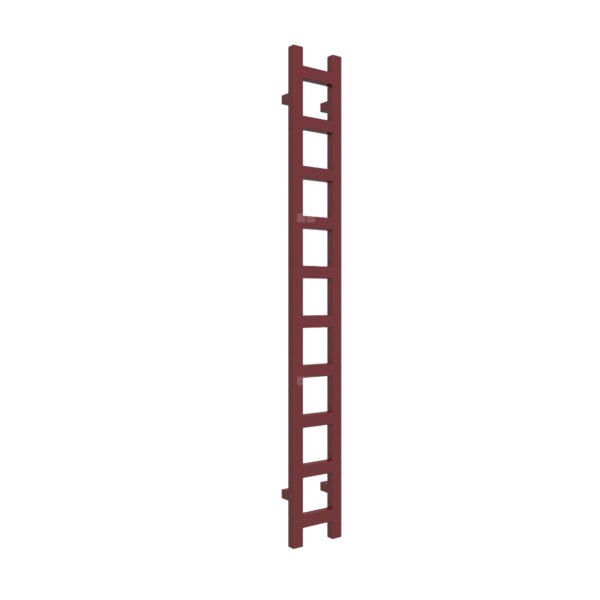 Grzejnik drabinkowy TERMA EASY, podłączenie SX, wym. 1600 x 200 mm, kolor czerwony purpurowy RAL3004, moc 314W