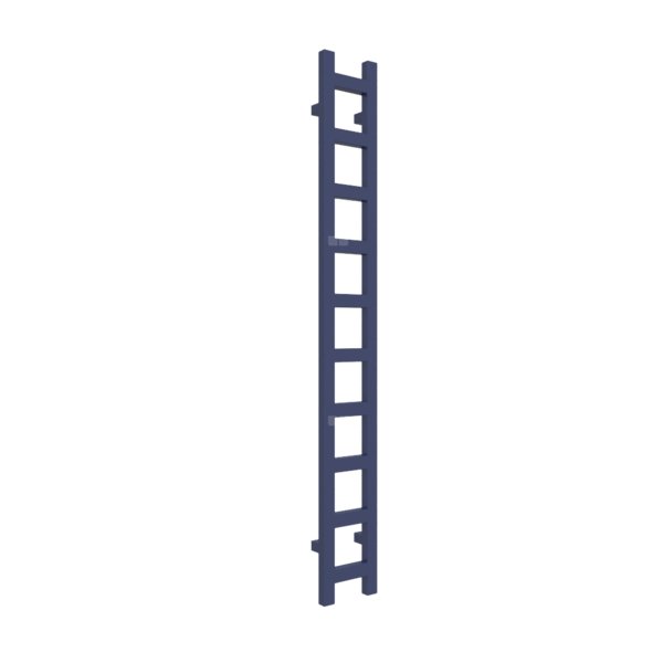 Grzejnik drabinkowy TERMA EASY, podłączenie SX, wym. 1600 x 200 mm, kolor niebieski ciemny RAL5022, moc 314W