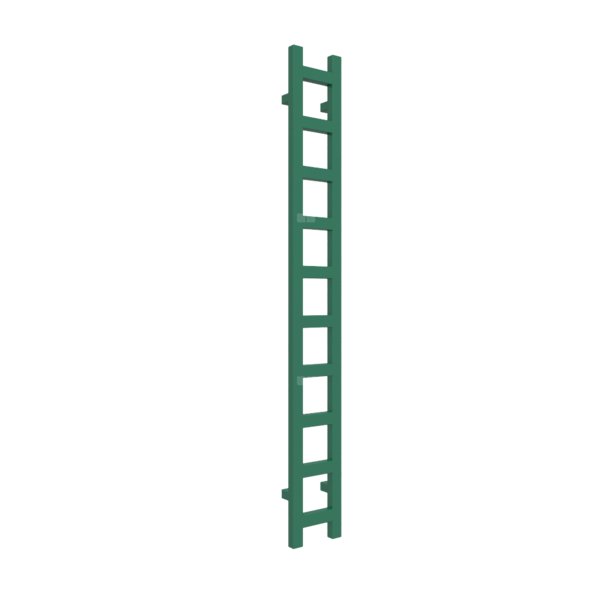 Grzejnik drabinkowy TERMA EASY, podłączenie SX, wym. 1600 x 200 mm, kolor zielony turkusowy RAL6016, moc 314W