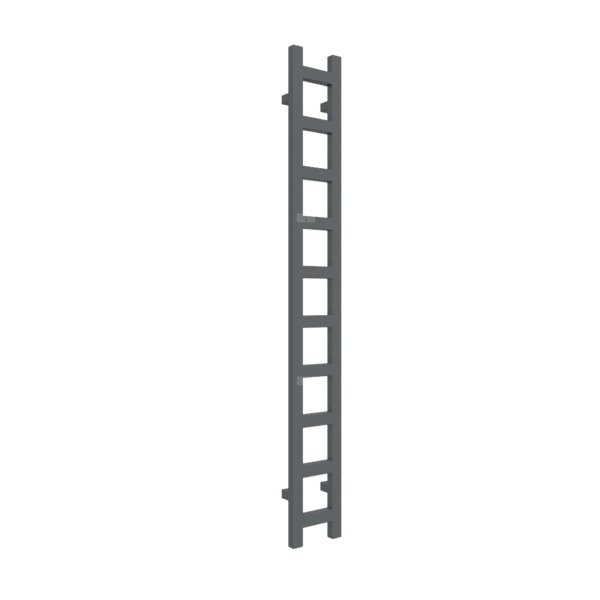 Grzejnik drabinkowy TERMA EASY, podłączenie SX, wym. 1600 x 200 mm, kolor szary łupek RAL7015, moc 314W