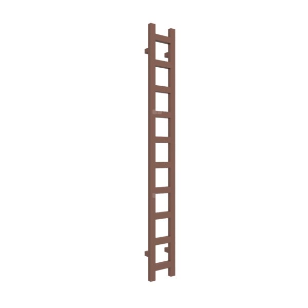 Grzejnik drabinkowy TERMA EASY, podłączenie SX, wym. 1600 x 200 mm, kolor brązowy sygnałowy RAL8002, moc 314W