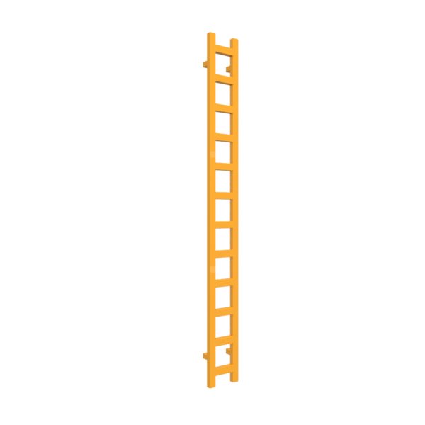 Grzejnik drabinkowy TERMA EASY, podłączenie O1, wym. 1920 x 200 mm, kolor żółty sygnałowy RAL1003, moc 378W