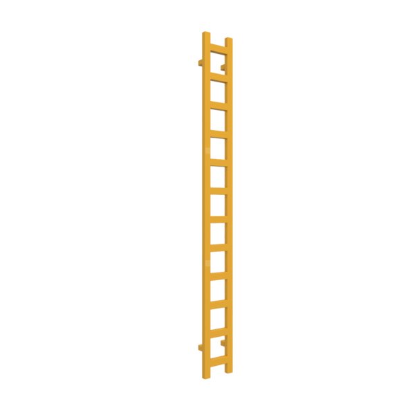Grzejnik drabinkowy TERMA EASY, podłączenie SX, wym. 1920 x 200 mm, kolor żółty ciemna cytryna RAL1032, moc 378W