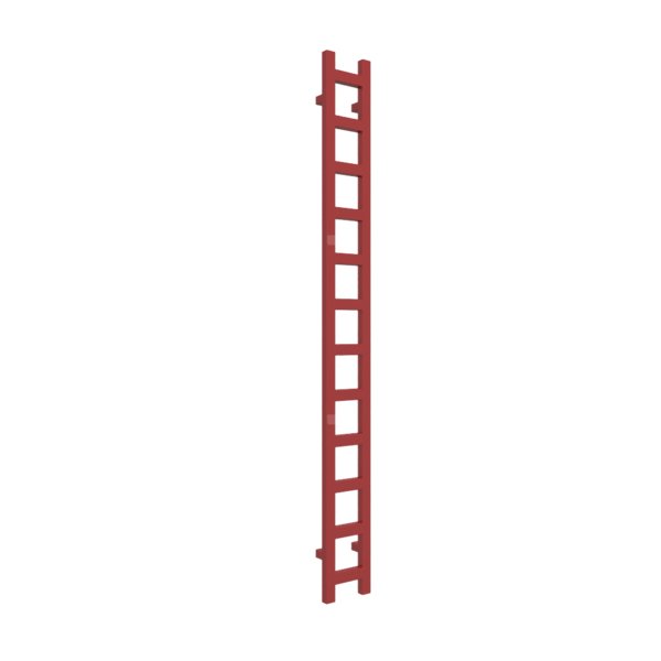 Grzejnik drabinkowy TERMA EASY, podłączenie SX, wym. 1920 x 200 mm, kolor czerwony karminowy RAL3002, moc 378W