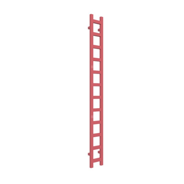 Grzejnik drabinkowy TERMA EASY, podłączenie SX, wym. 1920 x 200 mm, kolor różany RAL3017, moc 378W