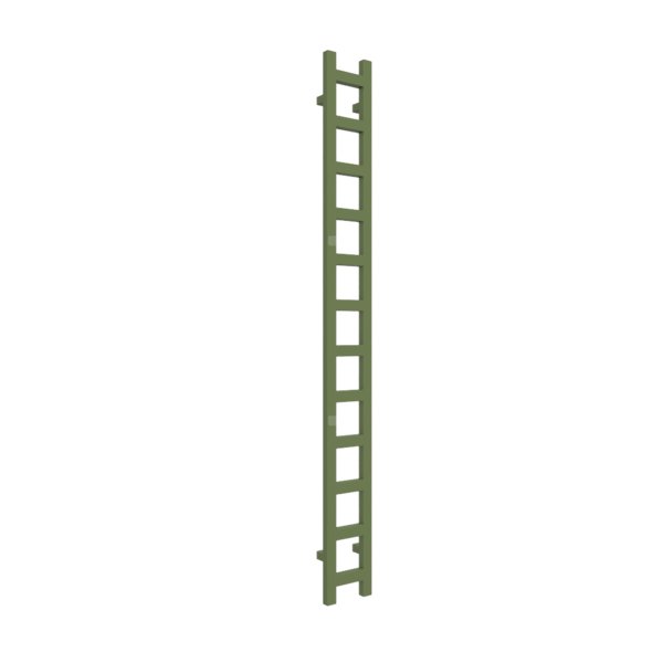 Grzejnik drabinkowy TERMA EASY, podłączenie SX, wym. 1920 x 200 mm, kolor zieleń paproci RAL6025, moc 378W