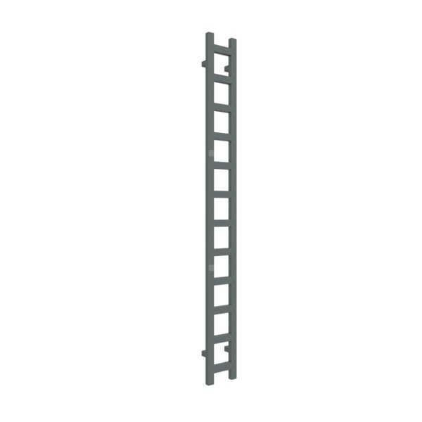 Grzejnik drabinkowy TERMA EASY, podłączenie SX, wym. 1920 x 200 mm, kolor szary bazaltowy RAL7012, moc 378W
