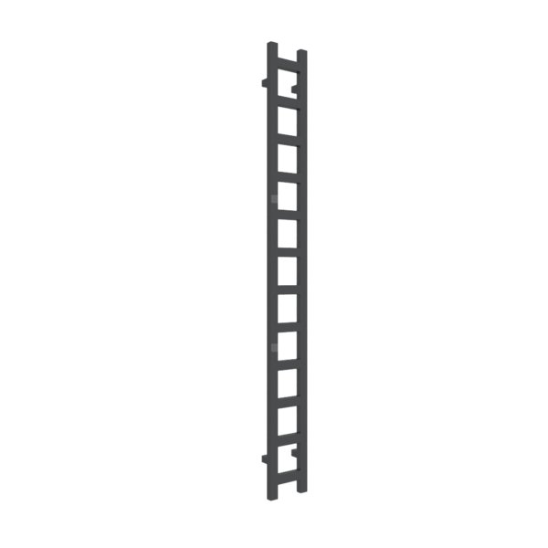 Grzejnik drabinkowy TERMA EASY, podłączenie P1, wym. 1920 x 200 mm, kolor metaliczna czerń, moc 378W