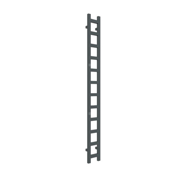 Grzejnik drabinkowy TERMA EASY, podłączenie SX, wym. 1920 x 200 mm, kolor szary granitowy RAL7026, moc 378W