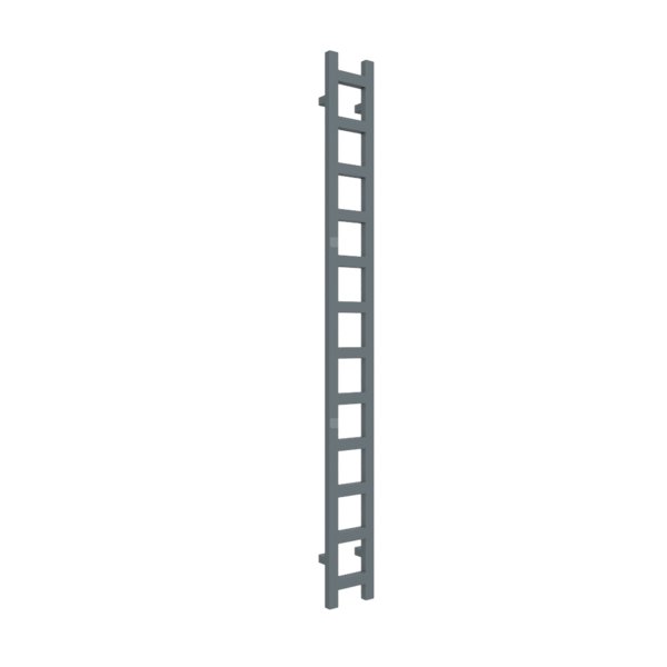 Grzejnik drabinkowy TERMA EASY, podłączenie SX, wym. 1920 x 200 mm, kolor szary niebieski RAL7031, moc 378W