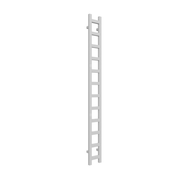 Grzejnik drabinkowy TERMA EASY, podłączenie O1, wym. 1920 x 200 mm, kolor srebrny mat, moc 378W