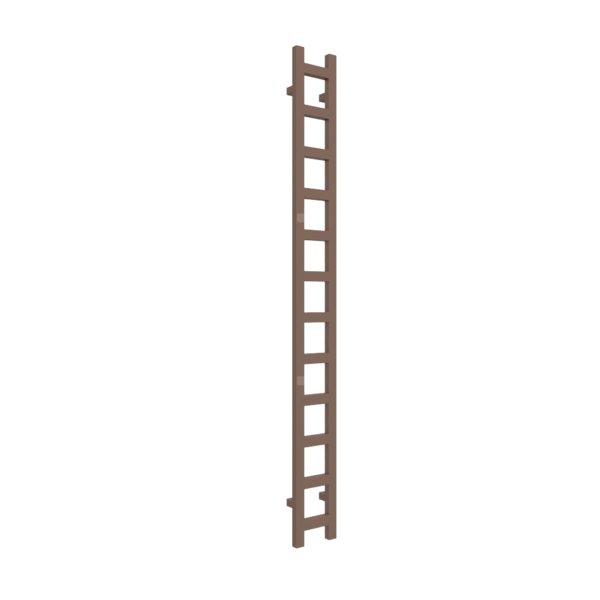 Grzejnik drabinkowy TERMA EASY, podłączenie SX, wym. 1920 x 200 mm, kolor brązowy blady RAL8025, moc 378W