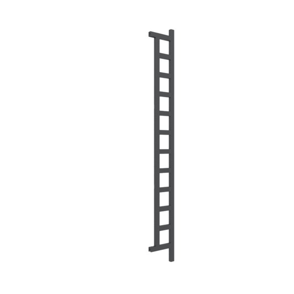 Grzejnik drabinkowy TERMA EASY, podłączenie O1, wym. 1980 x 200 mm, kolor szary czarny RAL7021, moc 378W
